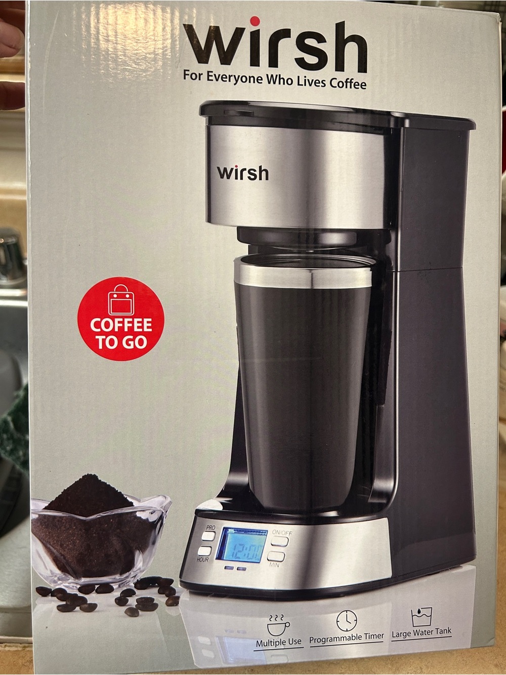 Black and Silver Single-Serve Coffee Maker - Coffee to Go